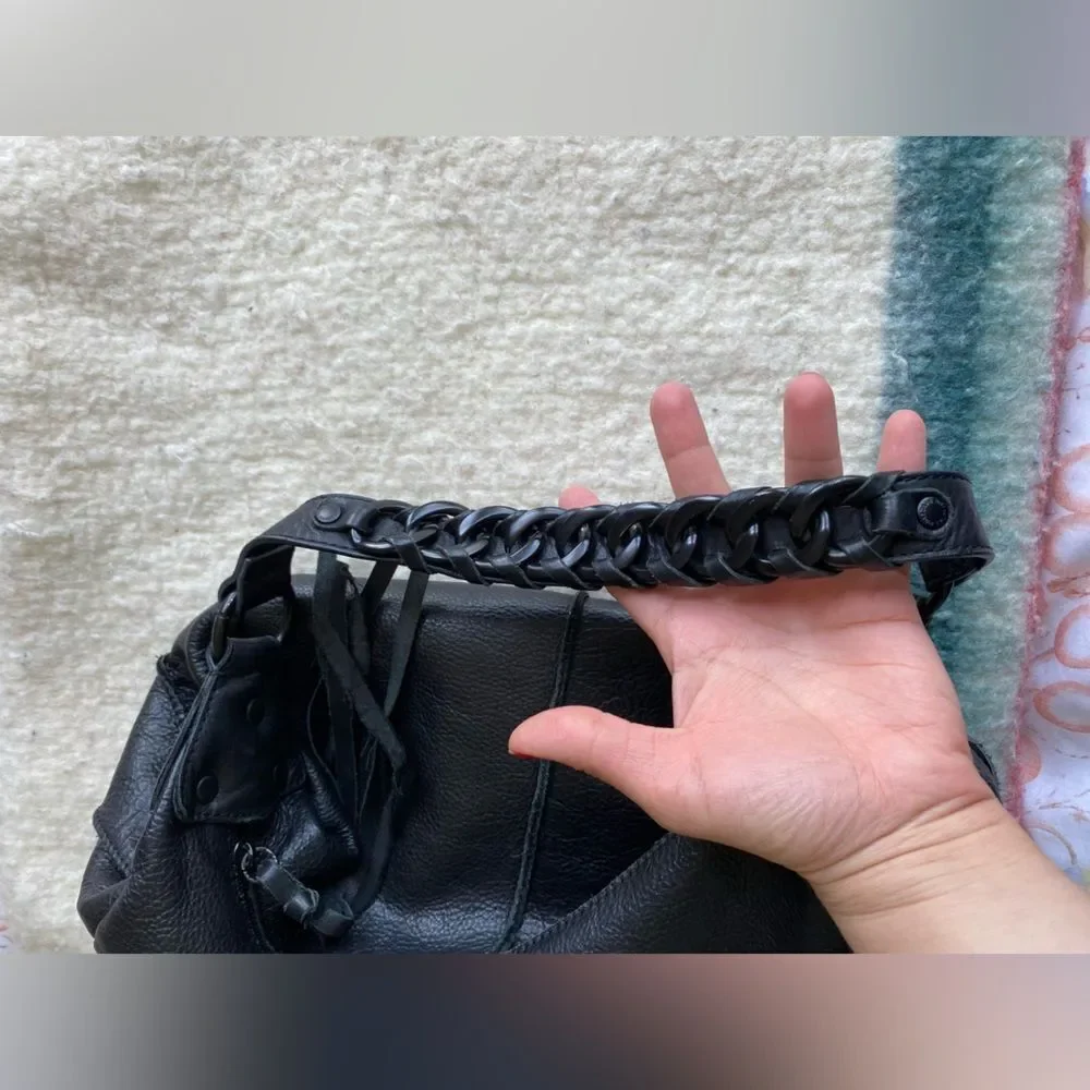 Black Kenneth Cole Handbag with Chain Details